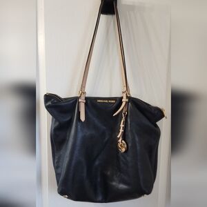 Michael Kors Black Leather Tote Bag